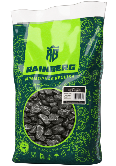 Rainberg Декоративная мраморная крошка черная